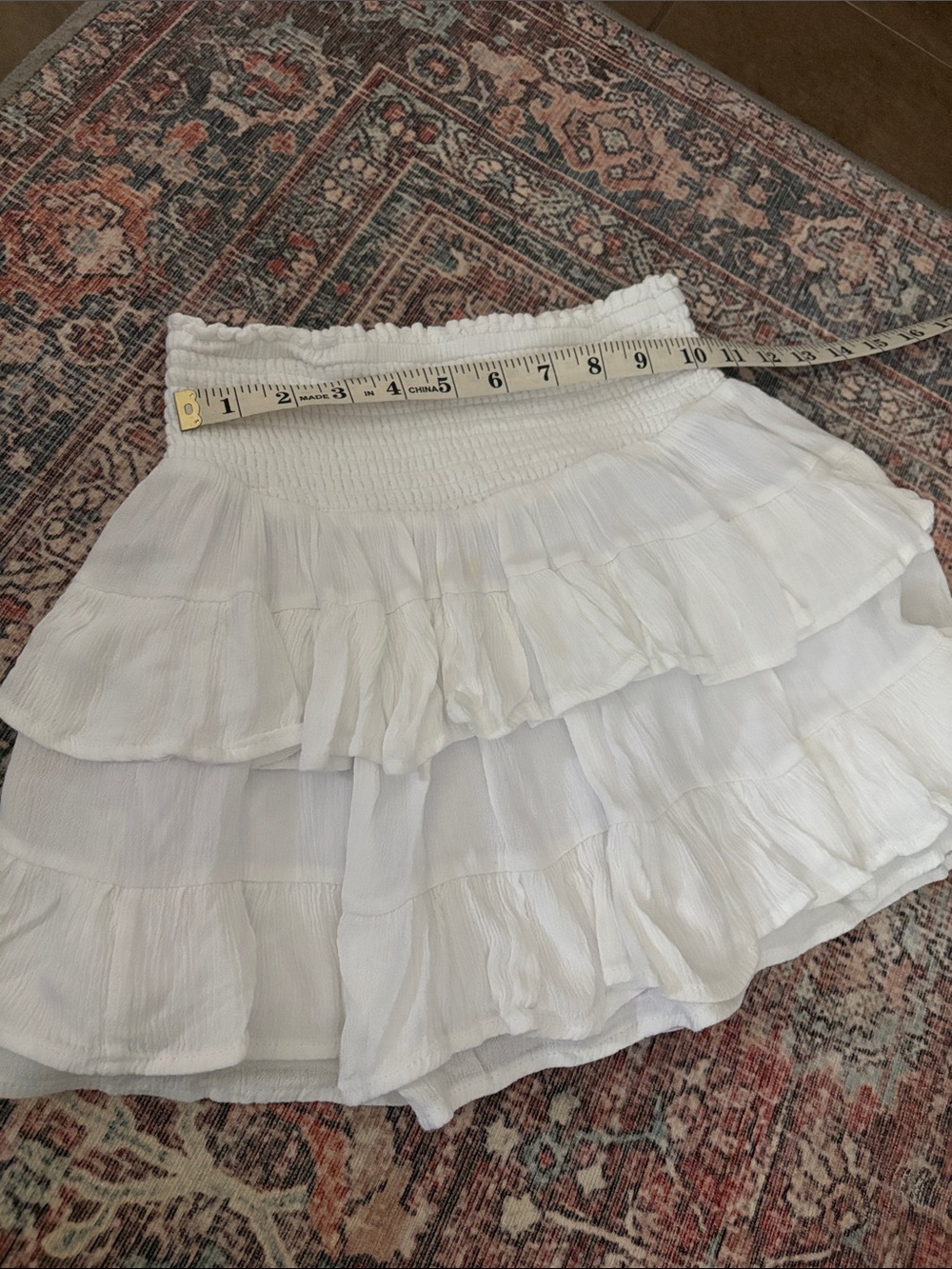 Hollister Tiered Mini Skort in White Sz XS - Picture 7 of 8